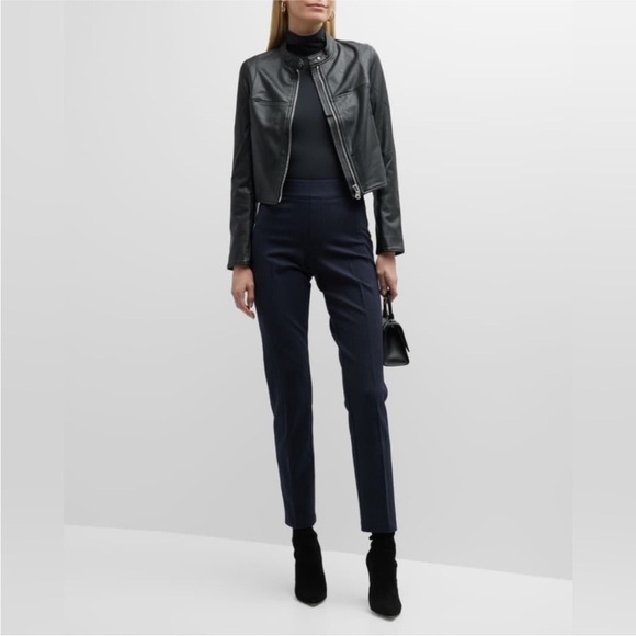 Spanx II Moto Jacket Luxe Black Faux Leather Zip Front New With Tags - Picture 7 of 12